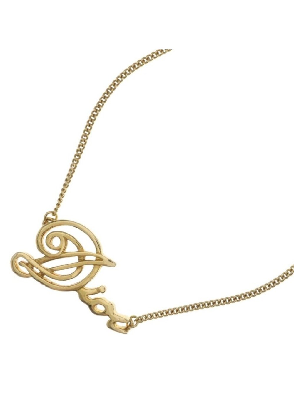 Dior Logo Necklace Gold